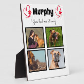 Pet-Hund 4-Foto-Collage anpassen Fotoplatte (Seite)