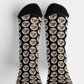 Pet Hund Foto Muster jedes farbigen schwarzen Gebu Socken (Oben)