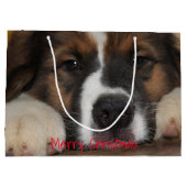 Pet Hund Fotografie Große Geschenktüte (Rückseite)