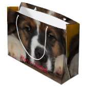 Pet Hund Fotografie Große Geschenktüte (Rückseite Schrägansicht)