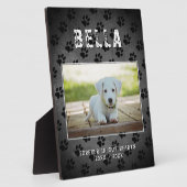 Pet Hund Memorial Paw druckt Chalkboard-Foto Fotoplatte (Seite)