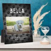 Pet Hund Memorial Paw druckt Chalkboard-Foto Fotoplatte (Seite)