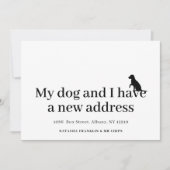 Pet Hund neue Adresse wir verschoben Ankündigung (Vorderseite)