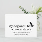 Pet Hund neue Adresse wir verschoben Ankündigung (Stehend Vorderseite)