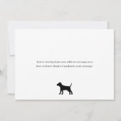 Pet Hund neue Adresse wir verschoben Ankündigung (Rückseite)