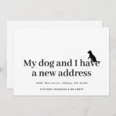 Pet Hund neue Adresse wir verschoben Ankündigung (Vorne/Hinten)