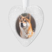 Pet Hund Weihnachtssilber Ornament (Vorderseite)