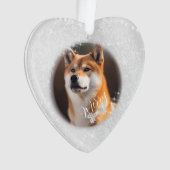 Pet Hund Weihnachtssilber Ornament (Vorderseite)
