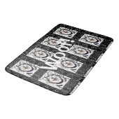 Pet Husky Muster ... Woof! Badematte (Schrägansicht)