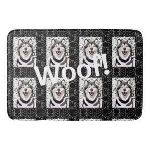 Pet Husky Muster ... Woof! Badematte