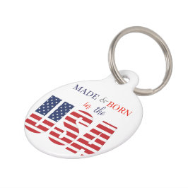 Pet ID-Tag - Made & Geboren in den USA Haustiermarke