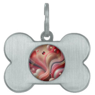 Pet-ID-Tag mit Abstraktem Kunstdesign Tiermarke