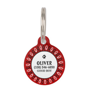 Pet ID Tag - Red Bandana Design Tiermarke