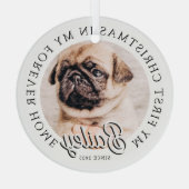 Pet ist mein erstes Weihnachten in ewig Zuhause Mo Ornament Aus Glas (Rückseite)