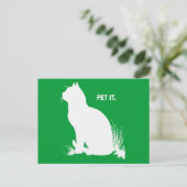 PET IT - WHITE -.pnng Postkarte (Stehend Vorderseite)
