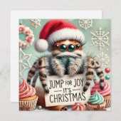 Pet Jumping Spider Weihnachtskarte Feiertagskarte (Vorne/Hinten)