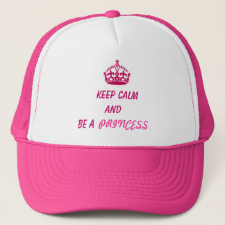 Pet keep calm and be a princess truckerkappe