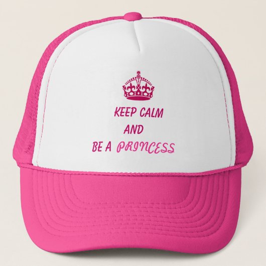 Pet keep calm and be a princess truckerkappe (Vorderseite)