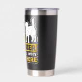 Pet Lab Trinke Bier Design Black Labrador Thermobecher (Links)