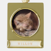 PET LIEBE Banner Ornament / Gold (Vorderseite)