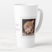 PET LIEBE hohe Latte Tasse + Text / Regenbogen (Rechte Ecke)