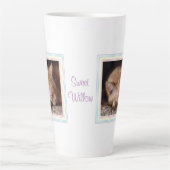 PET LIEBE hohe Latte Tasse + Text / Regenbogen (Vorderseite)