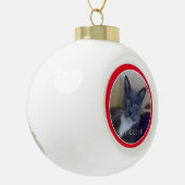 PET LIEBE Keramik Ball Ornament / Rot (Links)