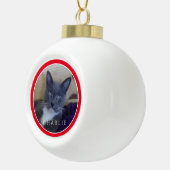 PET LIEBE Keramik Ball Ornament / Rot (Rechts)