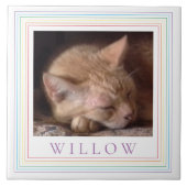 PET LIEBE Keramik Tile + Text / Regenbogen Fliese (Vorderseite)