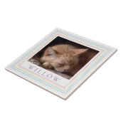PET LIEBE Keramik Tile + Text / Regenbogen Fliese (Seite)