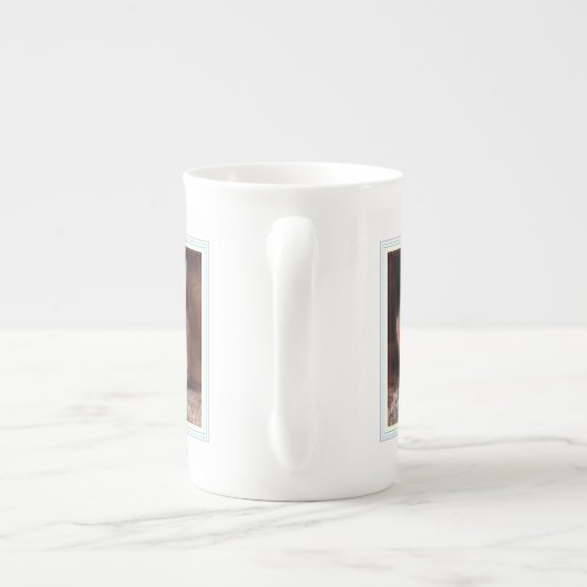 PET-LIEBE Knochen-China Tasse + Text / Regenbogen (Rückseite)