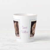 PET-LIEBE Latte Tasse + Text / Regenbogen (Vorderseite)