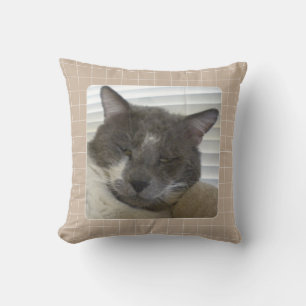 PET LIEBE Pet Foto Throw Kissen / Beige