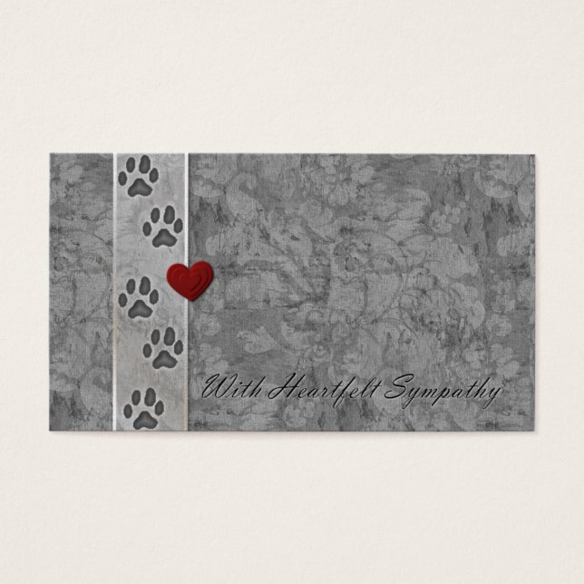 Pet Loss Beileid (Vorderseite)