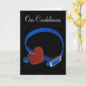 Pet Loss Beileid Blue Collar Red Heart Template Karte (Gelbe Blume)