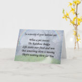 Pet Loss Beileid Card - Begleiter wartet auf Sie Karte (Gelbe Blume)