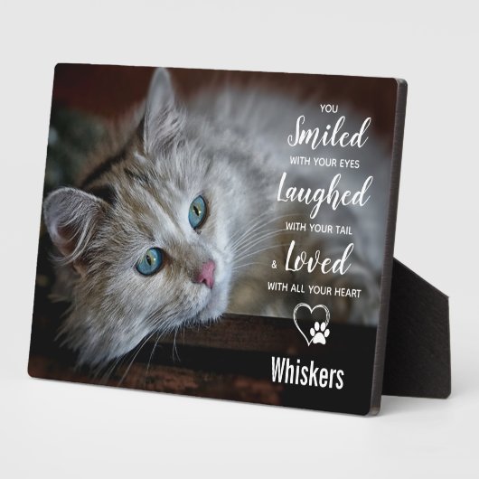 Pet Loss Beileid Foto Keepake Cat Pet Memorial Fotoplatte (Seite)