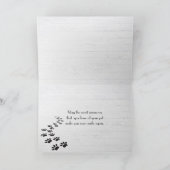Pet Loss Beileid Gingham Pawprint Karte (Innenseite)