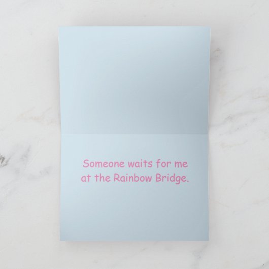 Pet Loss Beileid Karte (Innenseite)
