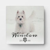 Pet Loss Beileid Keepake Dog Pet Memorial Fotoplatte (Vorderseite)