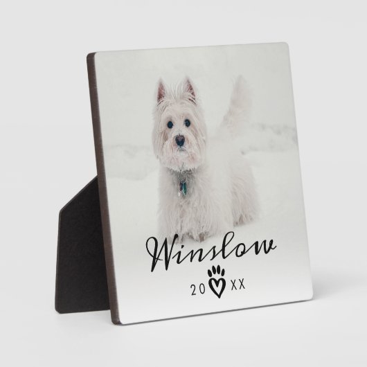 Pet Loss Beileid Keepake Dog Pet Memorial Fotoplatte (Vorderseite)