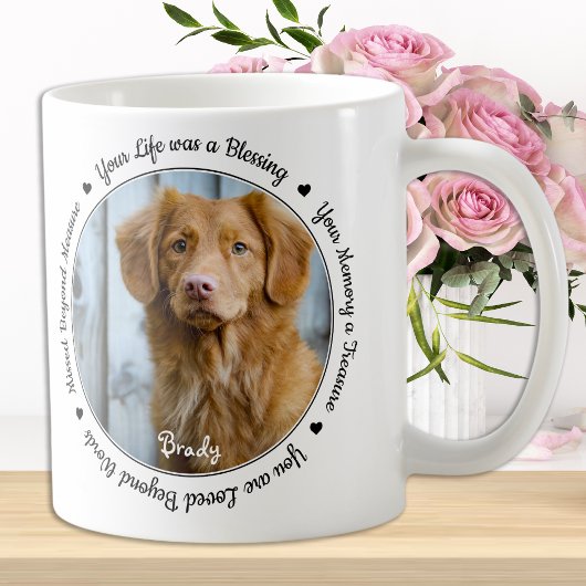 Pet Loss Beileid Keepake Dog Pet Memorial Kaffeetasse