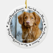Pet Loss Beileid Keepake Dog Pet Memorial Keramik Ornament (Hinten)