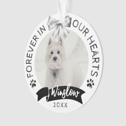 Pet Loss Beileid Keepake Dog Pet Memorial Ornament (Vorderseite)