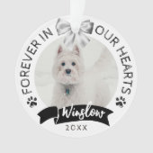 Pet Loss Beileid Keepake Dog Pet Memorial Ornament (Vorderseite)