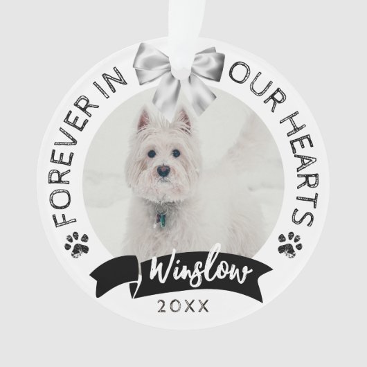 Pet Loss Beileid Keepake Dog Pet Memorial Ornament (Vorderseite)