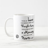 Pet Loss Beileid Keepake Pet Memorial Foto Kaffeetasse (Links)