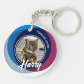 Pet Loss Beileid Memorial Keepake Farbzeichen Schlüsselanhänger (Rückseite)