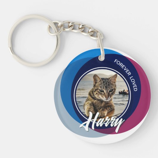 Pet Loss Beileid Memorial Keepake Farbzeichen Schlüsselanhänger (Vorderseite)