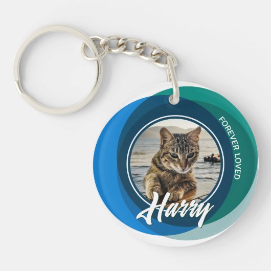 Pet Loss Beileid Memorial Keepake Farbzeichen Schlüsselanhänger (Vorderseite)